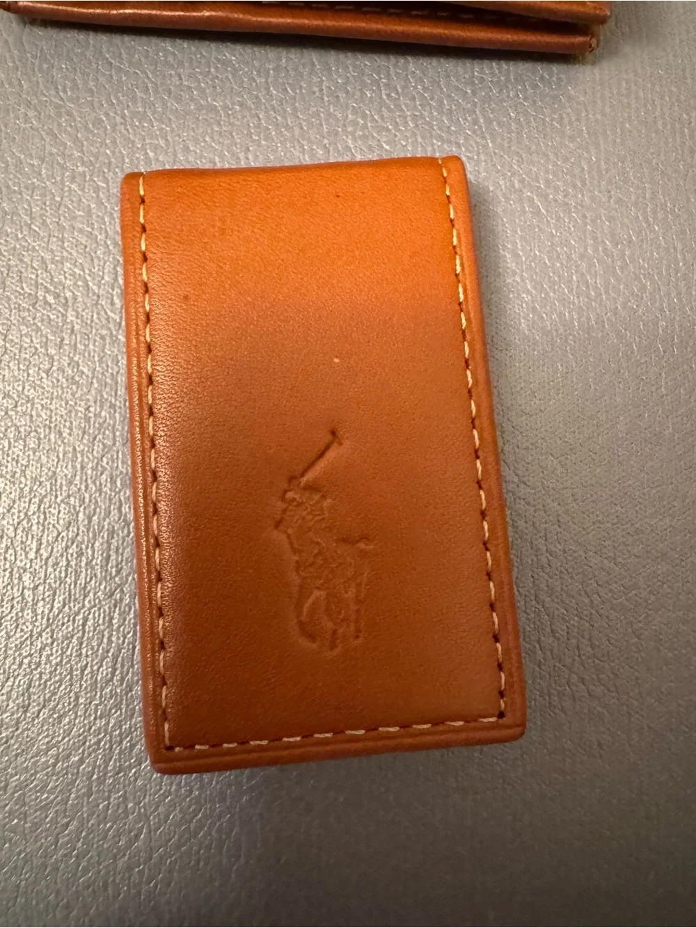 POLO RALPH LAUREN MEN’S LEATHER BILLFOLD ID FLIP WALLET& Money Clip Magnetic